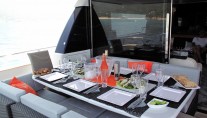 Yacht LOLEA -  Aft Deck Dining